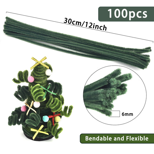 100PCS Chenille Stems for Kids DIY Crafts and Creative Projects