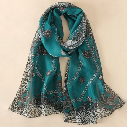 Chiffon Scarf for Women, 50×160cm Lightweight Summer Shawl