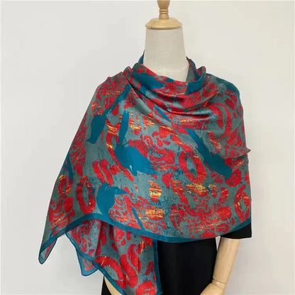 Women's Long Scarf – Smooth Polyester Shawl for All Seasons