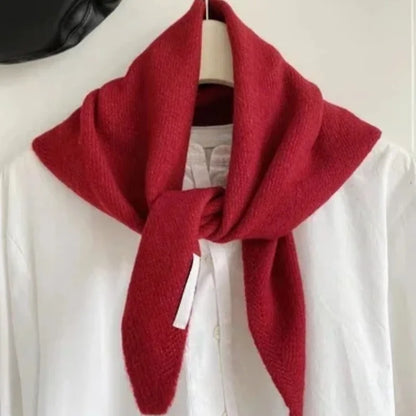 Women's Knitted Scarf Triangular Wool Blend Warm Headscarf