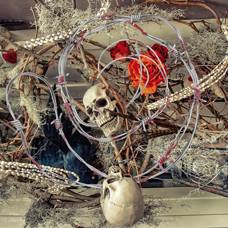 Halloween Barbed Wire Decoration 2.5m Fake Fence Prop