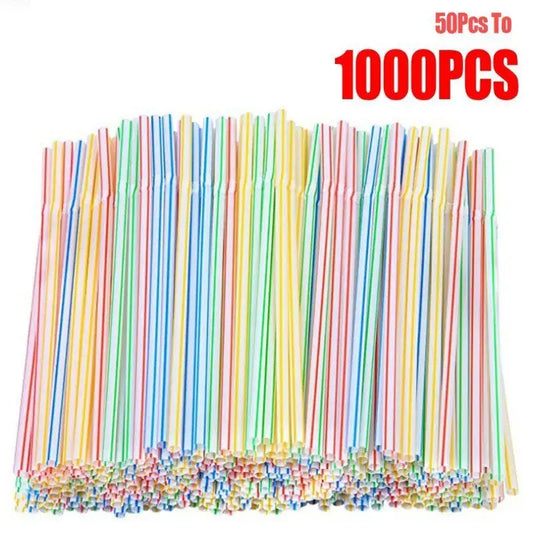 Reusable Drinking Straws Multicolor Bendable Party Straws