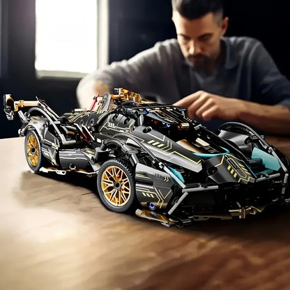 Building Block Car Set, Micro Racing Model Kit, 1690 Pieces