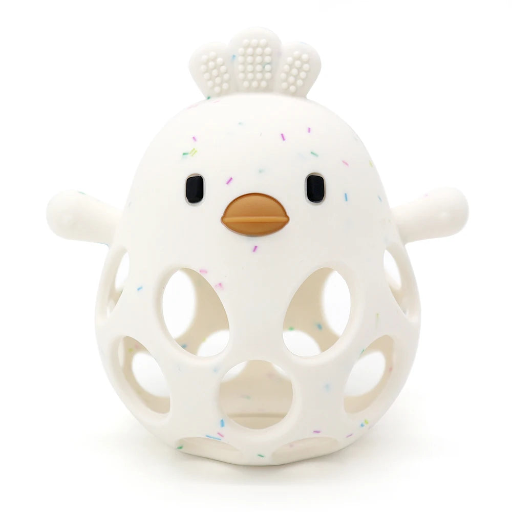 Baby Silicone Teether Chick Shape Chewing Toy for Infants