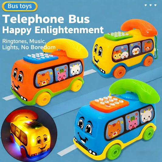 Educational Toy Bus with Phone and Music for Toddlers