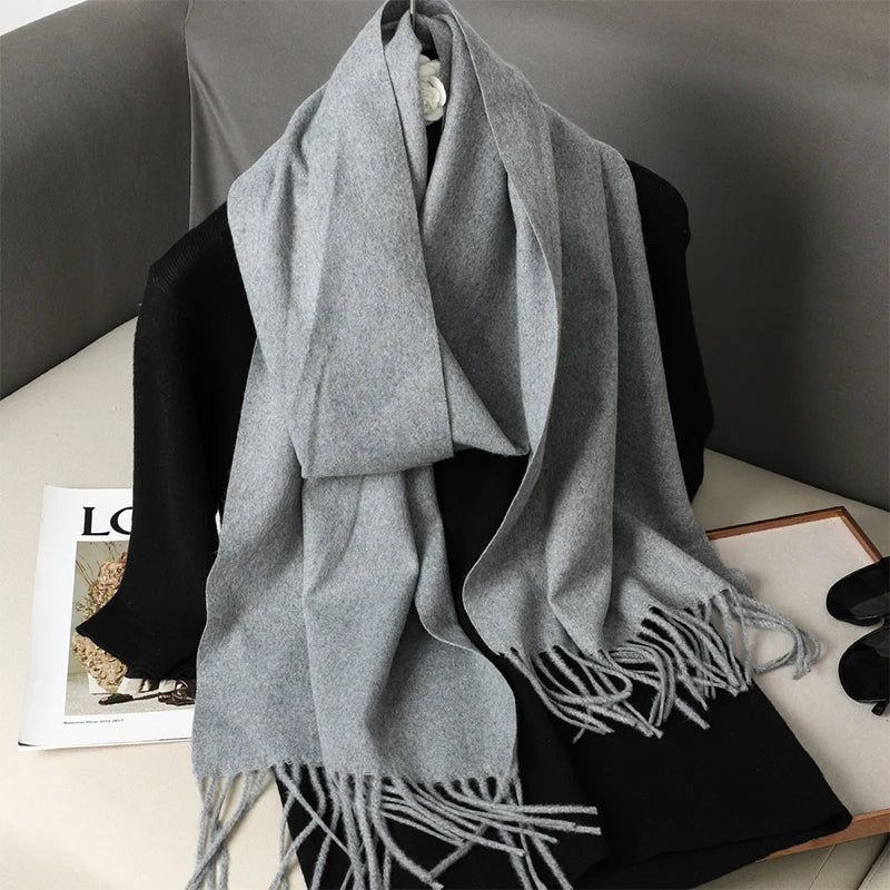 Women's Winter Scarf – Long Warm Solid Shawl Wrap