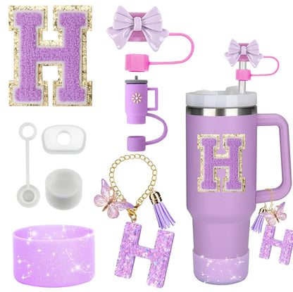 Tumbler Accessories Set – 8PCS Silicone Straw & Cup Covers