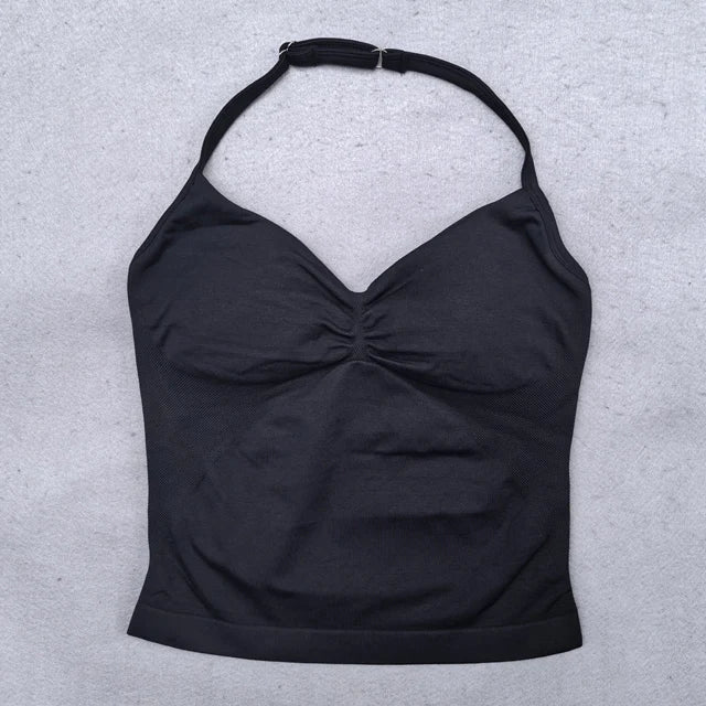 Women's Workout Tank Top Built-In Bra Sleeveless Yoga Gym Top