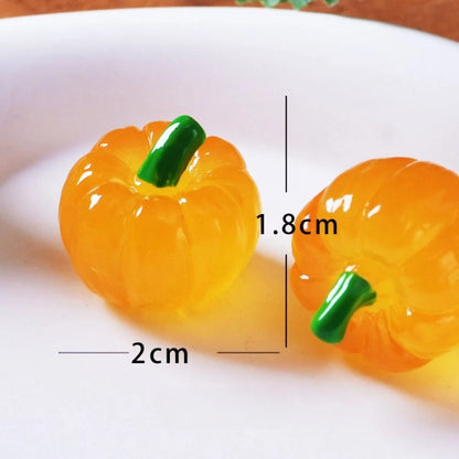 Mini Halloween Pumpkin Decorations, Resin Figurines for Fairy Gardens