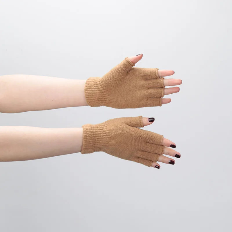 Fingerless Gloves Short Knit Wrist Warm Winter Gloves
