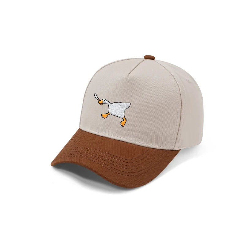 Embroidered Baseball Cap with Goose Design for Men & Women