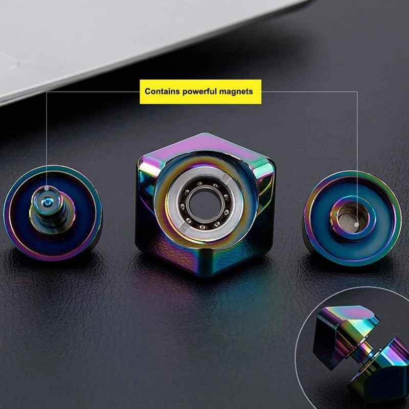 Fidget Spinner Metal Cube Fingertip Gyroscope Toy for Adults