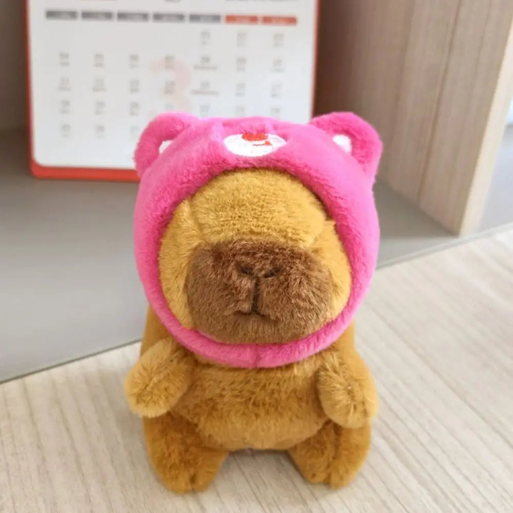 Capybara Plush Toy – Cute Winged Hoodie Stuffed Animal 12cm