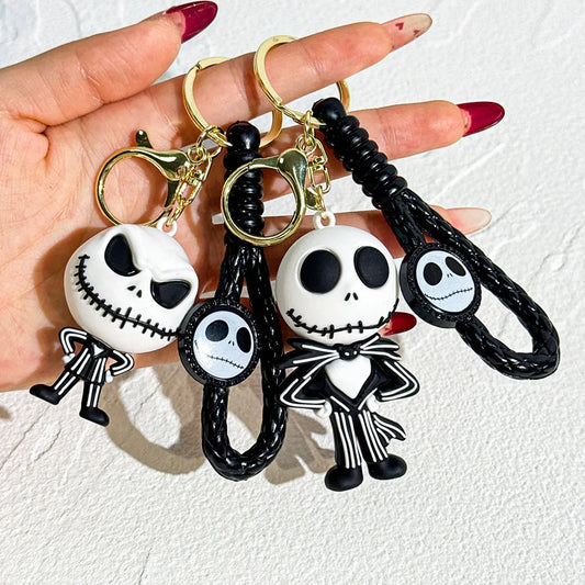 Halloween Keychain Silicone Skull Design Backpack Accessory