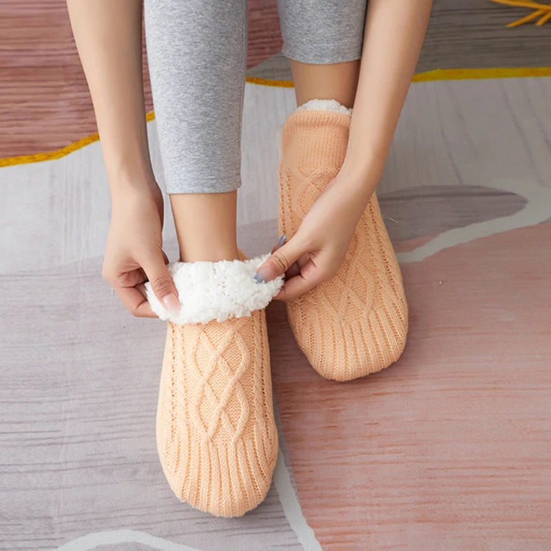 Men's Slipper Socks Warm Fuzzy Non-Slip Thermal Winter Socks