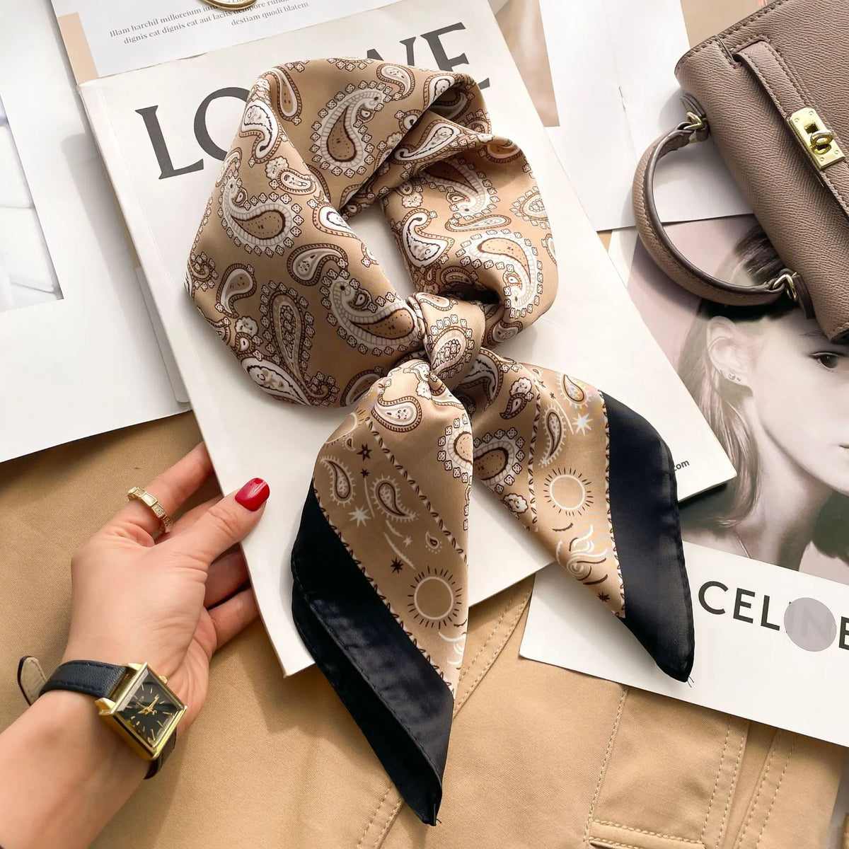 Women’s Square Scarf – Printed Head & Neck Fashion Accessory