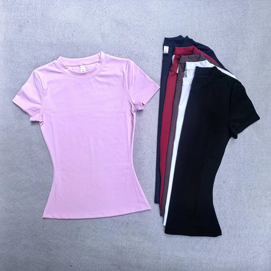 Women's Yoga Top Short Sleeve Workout Crop Top