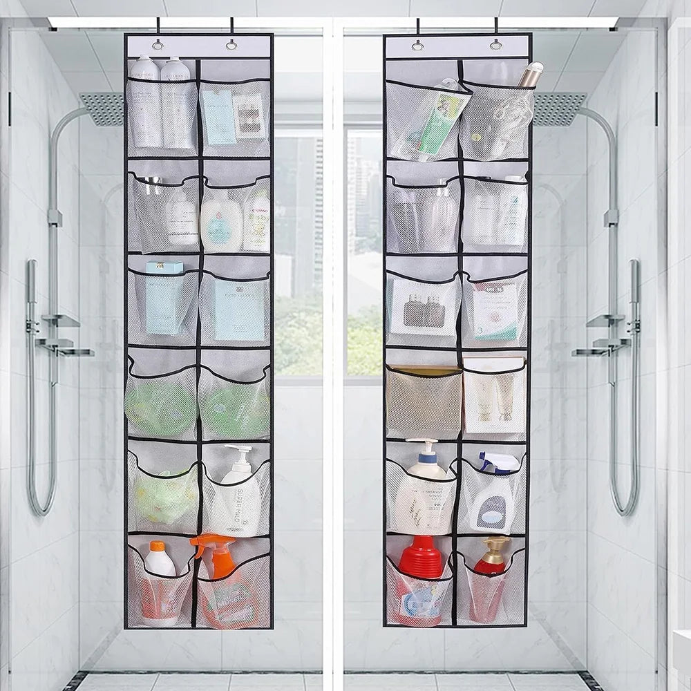 Over the Door Shoe Organizer with 12 Mesh Pockets and Hooks
