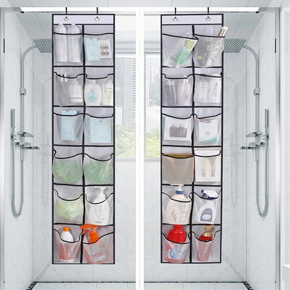Over the Door Shoe Organizer with 12 Mesh Pockets and Hooks