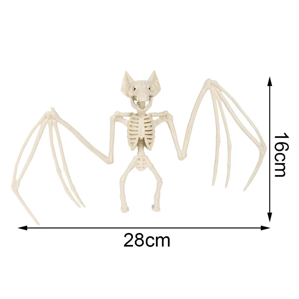 Halloween Bat Skeleton, Creepy Plastic Skeleton Decoration