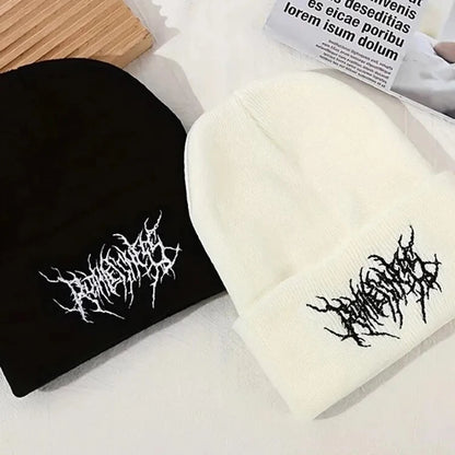 Winter Beanie Hat – Warm Knitted Unisex Gothic Cap