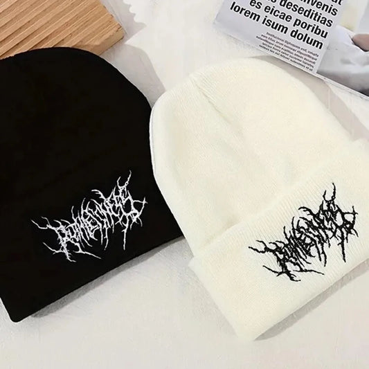 Winter Beanie Hat – Warm Knitted Unisex Gothic Cap