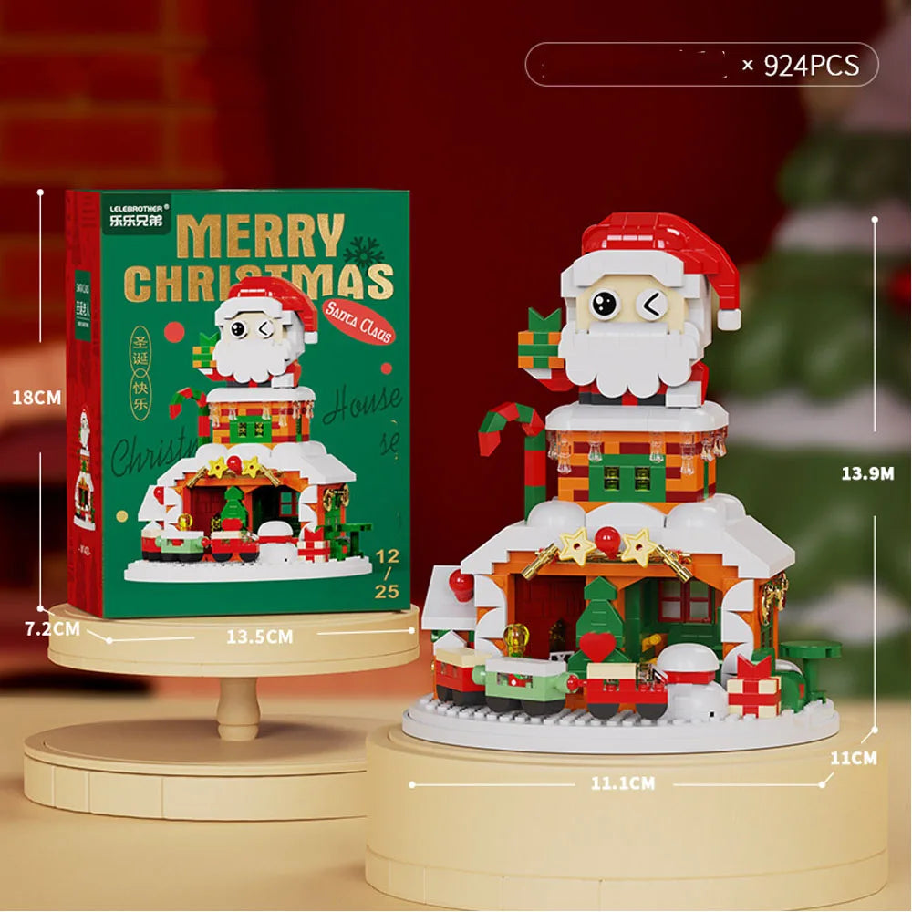 Christmas Building Blocks Set, Micro DIY Holiday Decoration Toy