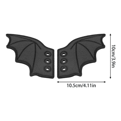 Bat Shoe Charms Embroidered Wings for Sneakers & Halloween