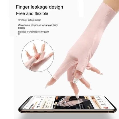 UV Nail Gloves Fingerless UV Protection for Gel Nail Art
