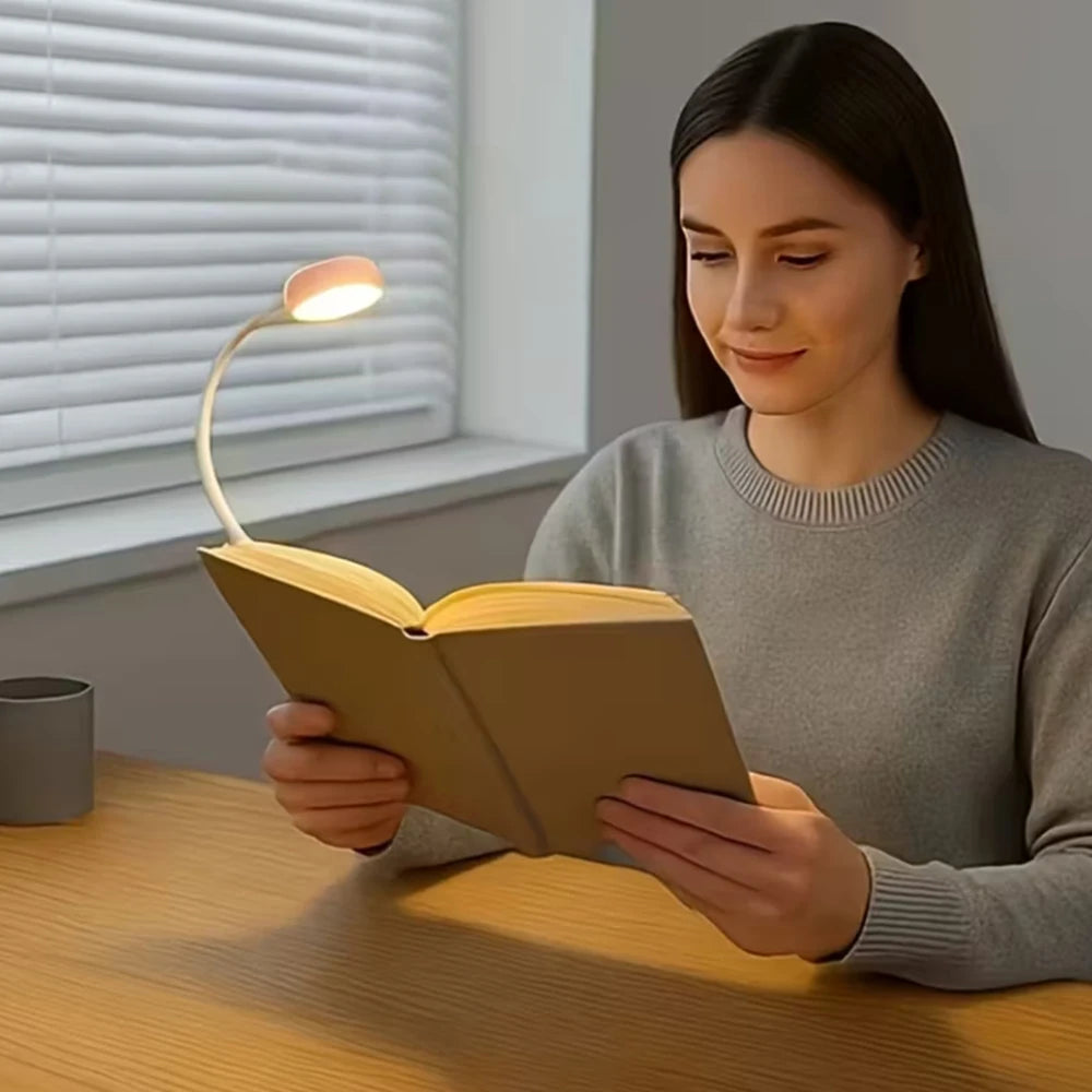 Clip On Book Light LED Portable Reading Lamp 3 Color Dimmable