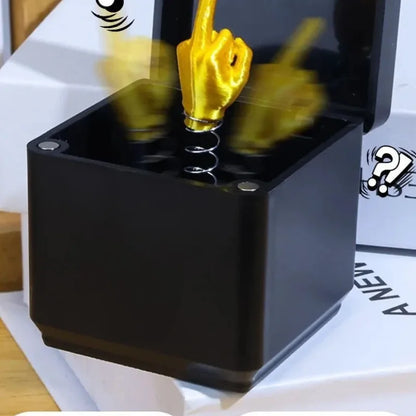 Middle Finger Prank Gift Box – Funny Surprise Desk Decoration