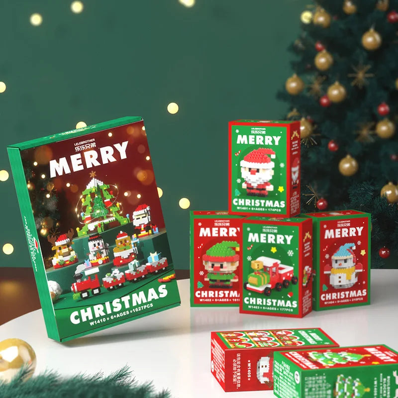 Christmas Building Blocks Set, Micro DIY Holiday Decoration Toy