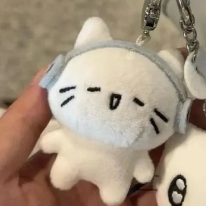 Plush Cat Keychain Cute Cartoon Bag Charm Backpack Pendant