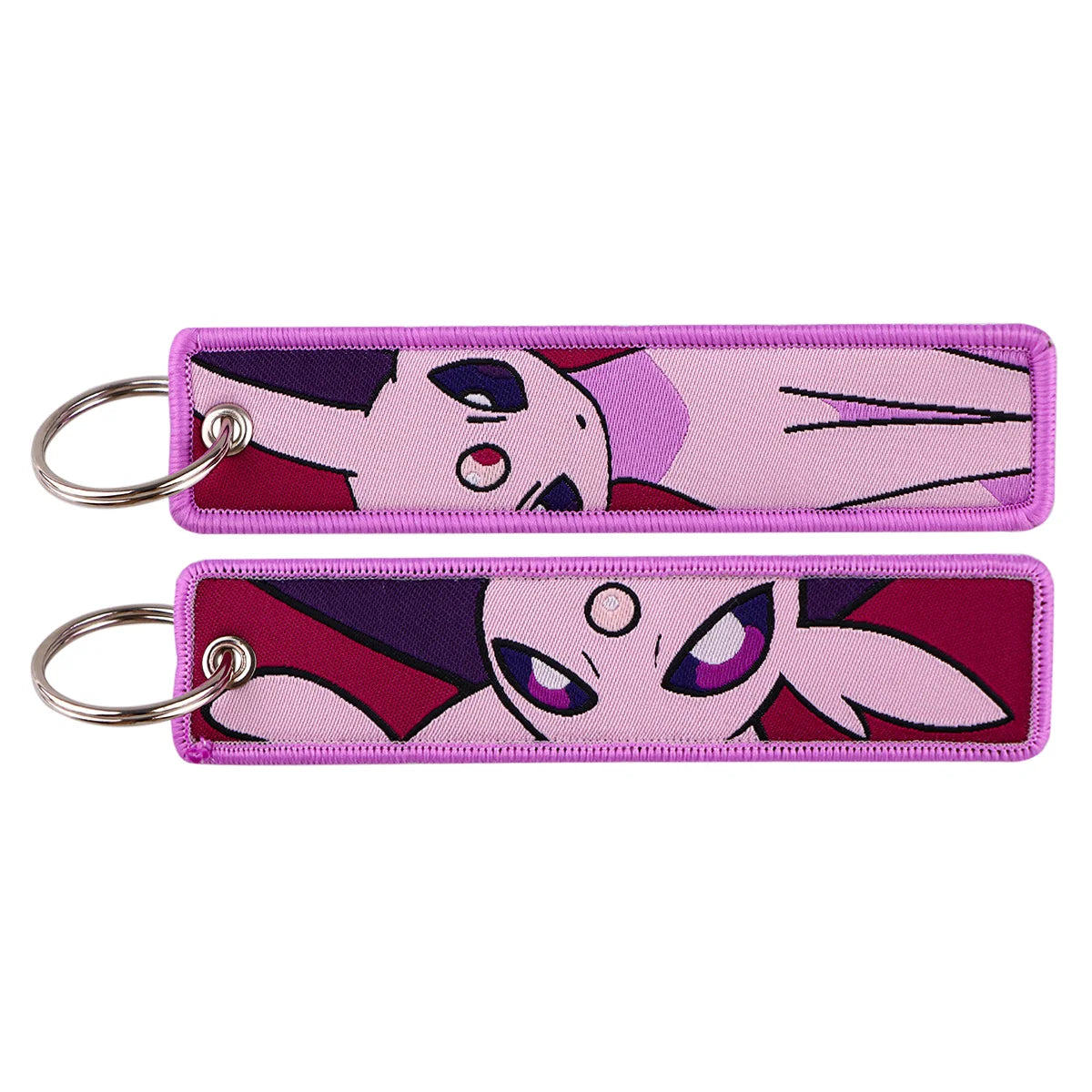 Embroidered Keychain Double-Sided Key Fob for Car & Motorcycle