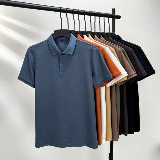 Men’s Cotton Polo Shirt – Breathable Casual Golf Top