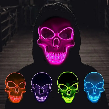 LED Halloween Mask – Glowing Skull Full Face Costume Mask