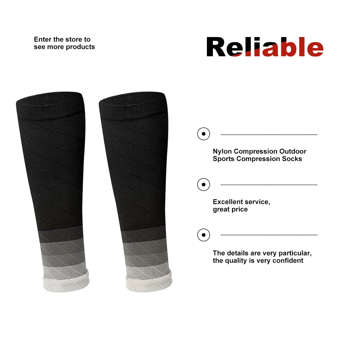 Compression Socks for Running, Calf Support Sports Socks