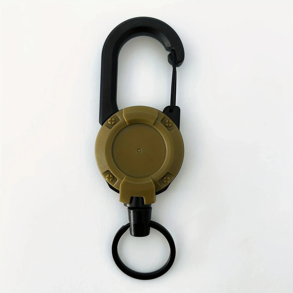 Badge Reel Keychain Retractable Holder with Carabiner Clip
