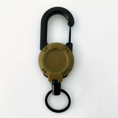 Badge Reel Keychain Retractable Holder with Carabiner Clip