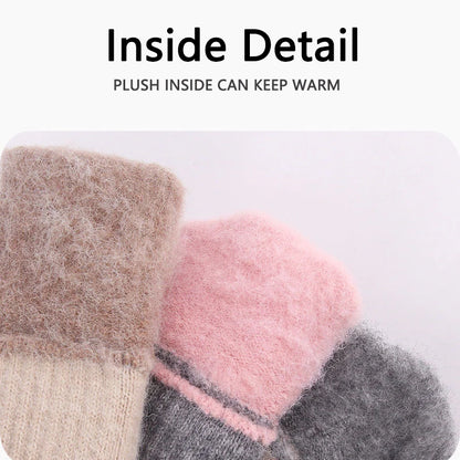 Winter Gloves Touchscreen Warm Knit Gloves for Outdoor Activities