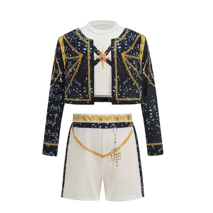 Kids Stage Performance Costume Singer Dance Outfit for Halloween