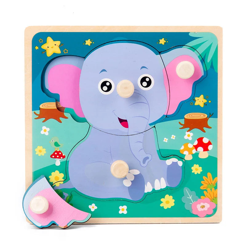 Wooden Montessori Puzzle for Toddlers – Educational Shape Matching Toy