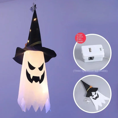 Halloween Ghost Decoration, Glowing LED Hanging Ghost Prop