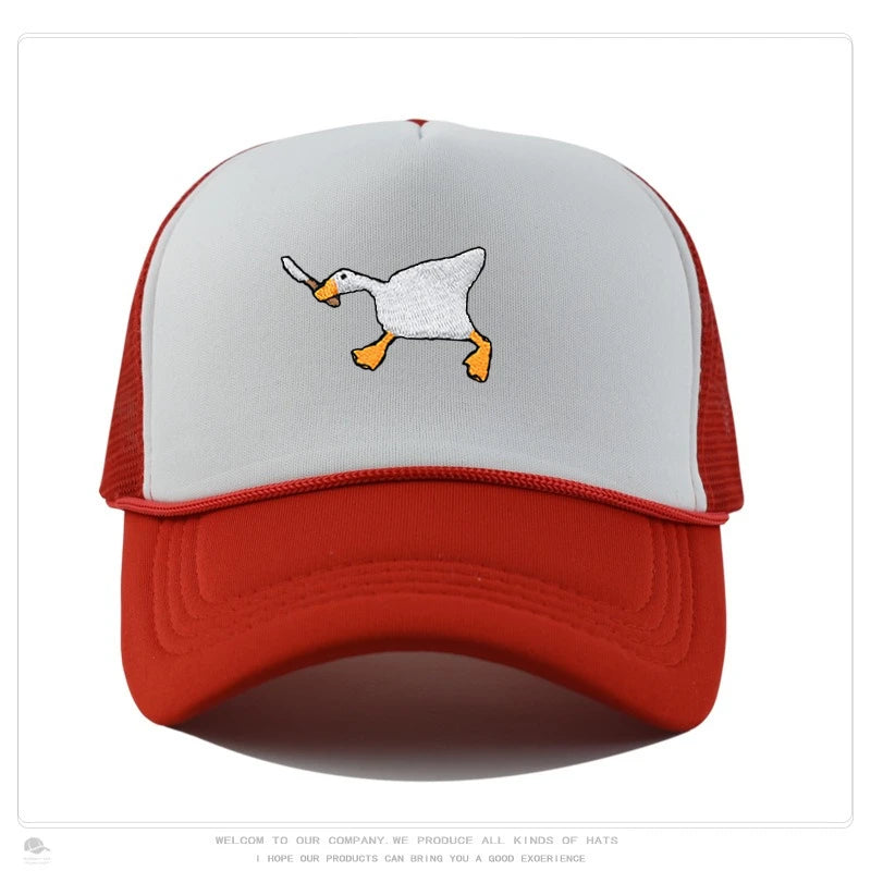 Embroidered Baseball Cap with Goose Design for Men & Women