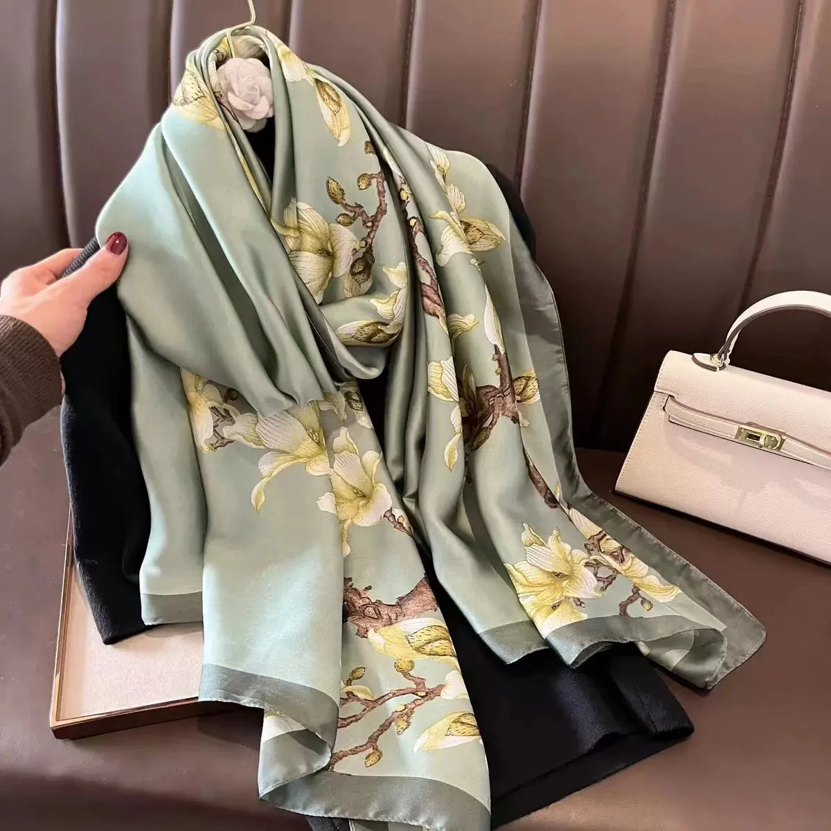 Women's Polyester Scarf, Soft Long Shawl for Beach & Everyday Wear