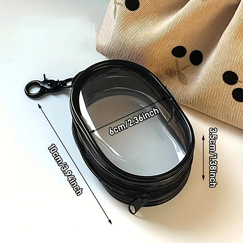Mini Zipper Storage Bag – Clear Organizer for Earphones & Chargers