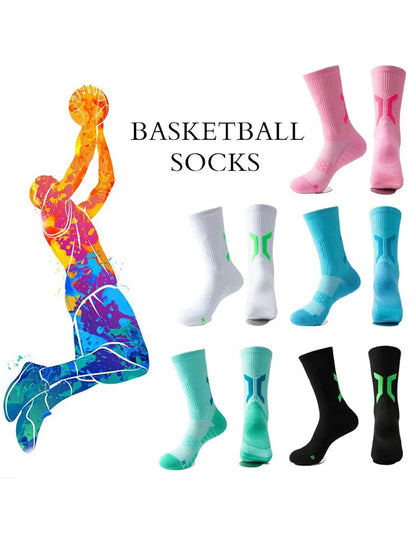 Men's Basketball Socks with Thick Bottom for Sports & Training