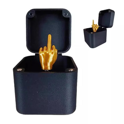Middle Finger Prank Gift Box – Funny Surprise Desk Decoration