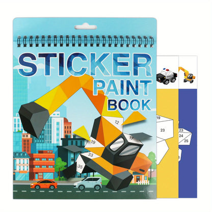 Sticker Activity Book for Kids, Sticker by Number Travel Toy
