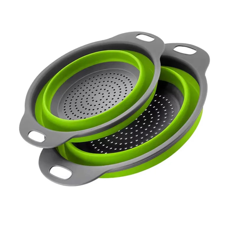 Collapsible Colander Foldable Kitchen Strainer & Drain Basket
